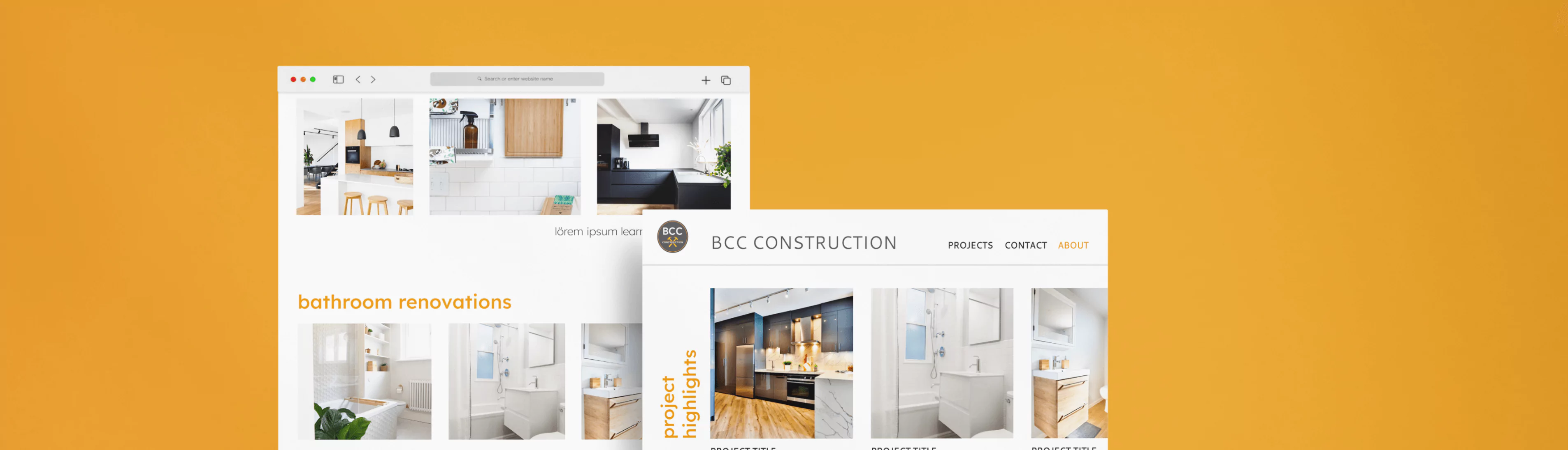 in4.0s company website pages shown on a laptop with orange background